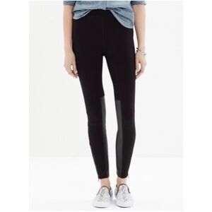 Madewell Black Stretch Riding Pants Size 0 – Faux Leather Detail